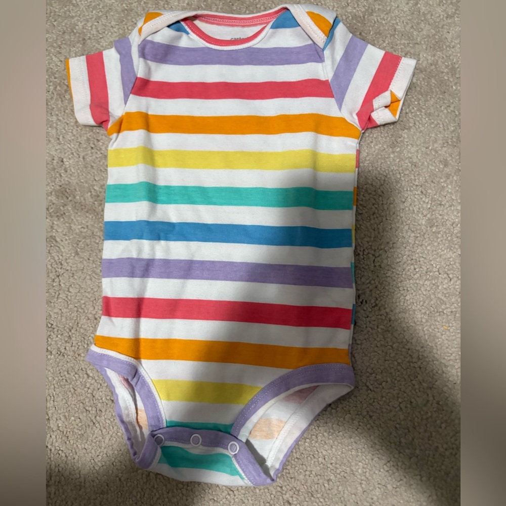 Babyโs Rainbow Stripe Size 18months Family Matching Onesie
